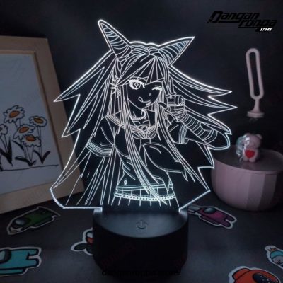 Cute Danganronpa Ibuki Mioda Lamp Night Lights Table Decor Black Base / 16 Color With Remote
