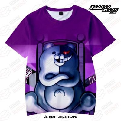 Cute Danganronpa Monokuma Blue Purple T-Shirt