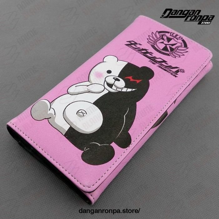 Danganronpa Monokuma Pink Long Style Pu Wallet