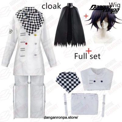 Danganronpa V3 Kokichi Oma Cosplay Costume Full Set Uniforms Scarf Cloak / S
