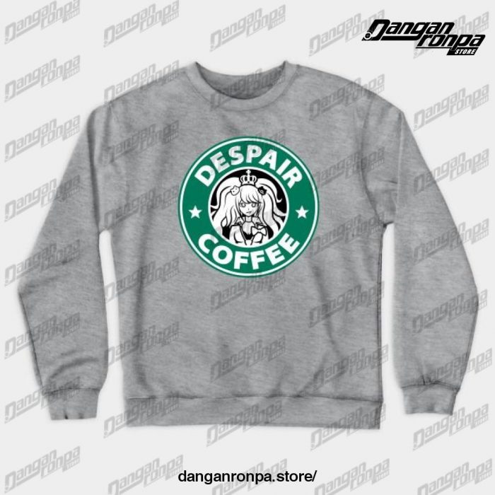Despair Coffee Crewneck Sweatshirt Gray / S
