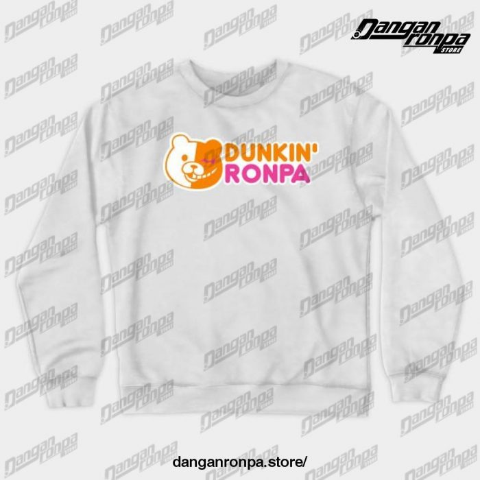 Dunkin Ronpa Crewneck Sweatshirt White / S