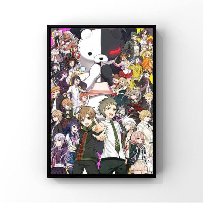 Danganronpa Kissenbezug Enoshima Junko + Monokuma 45cm x 45cm Anime Kissen