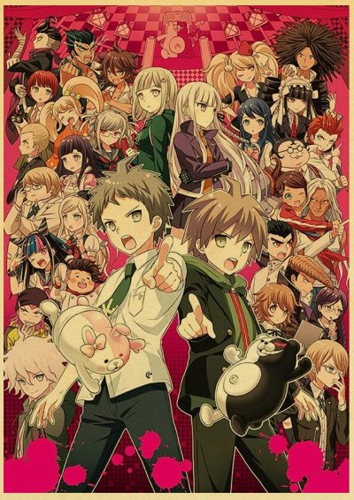 Cartoon Anime Game Posters Prints Danganronpa Retro Canvas Painting Modern Wall Art Picture Home Decoration Teen 13 - Danganronpa Store