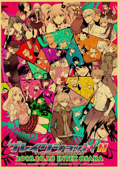 Cartoon Anime Game Posters Prints Danganronpa Retro Canvas Painting Modern Wall Art Picture Home Decoration Teen 19 - Danganronpa Store
