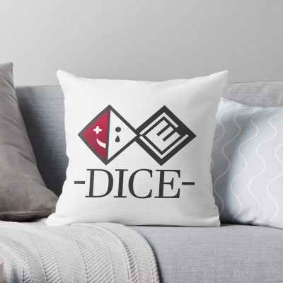 D.I.C.E. Logo Throw Pillow Official Cow Anime Merch