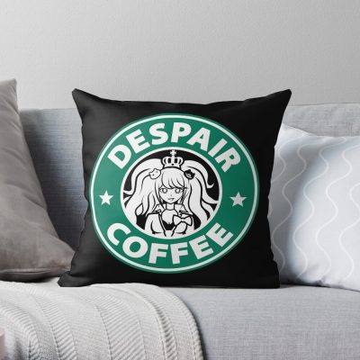 Despair Coffee / Danganronpa Throw Pillow Official Cow Anime Merch