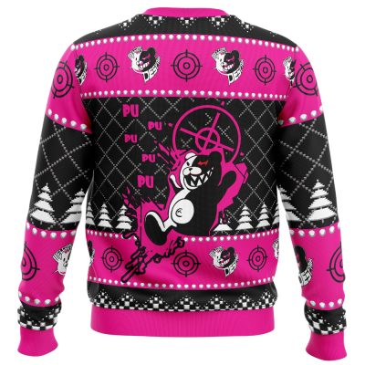 Monokuma Despair Danganronpa Ugly Christmas Sweater BACK mockup - Danganronpa Store