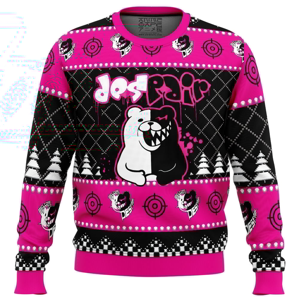 Monokuma Despair Danganronpa Ugly Christmas Sweater